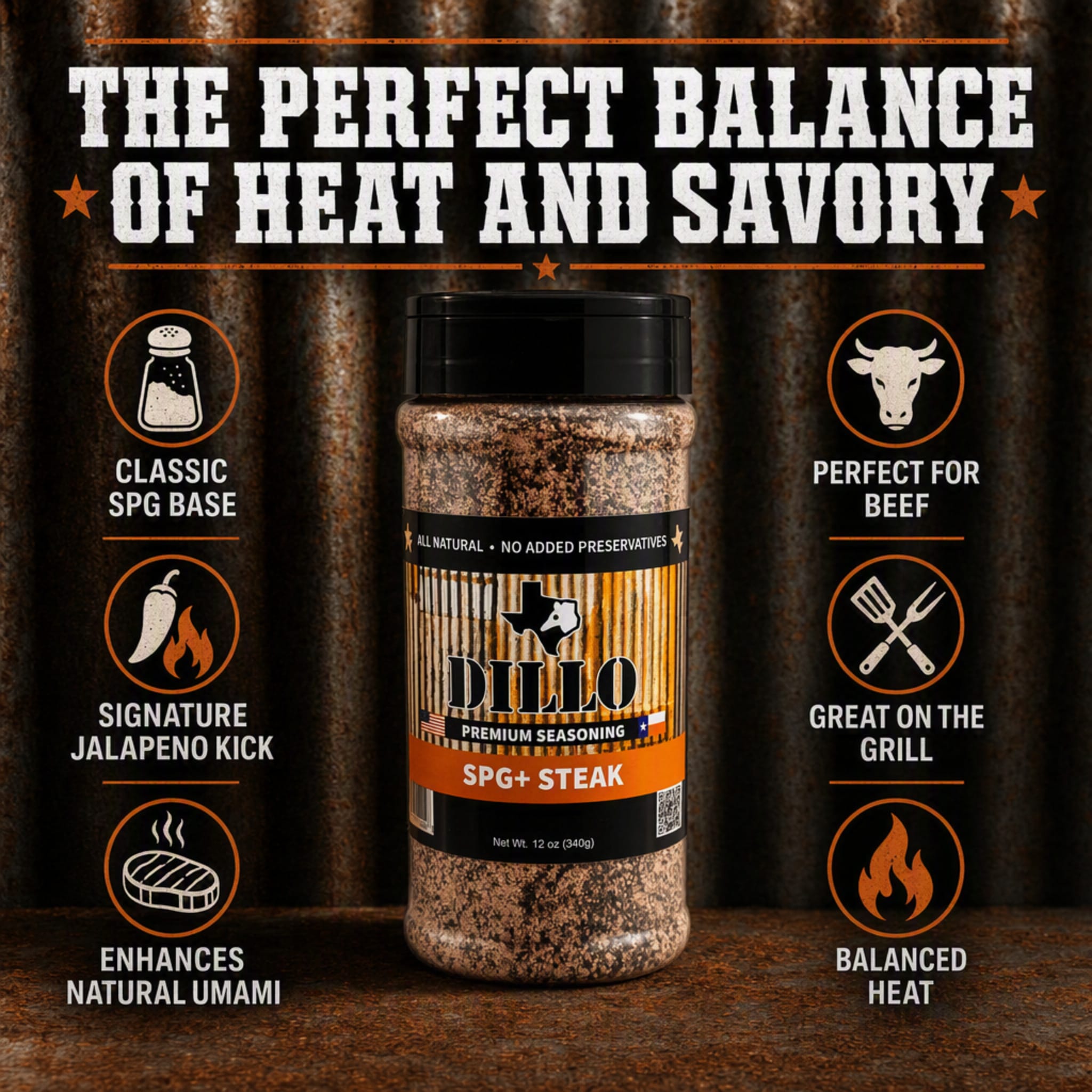 Dillo Dust SPG Steak Seasoning - The Perfect Balance of Heat & Savory