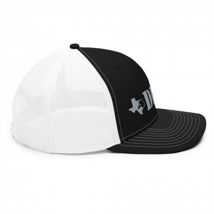 Dillo Trucker Hat 6-Panel Mesh Adjustable Snap Back - Black/White