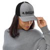 Richardson R112 Dillo Trucker Hat 6-Panel Mesh Adjustable Snap Back - Heather Gray / Black