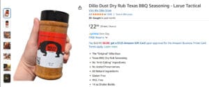 Dillo Dust Texas BBQ Dry Rub Seasoning - Amazon Prime - Larue Tactical