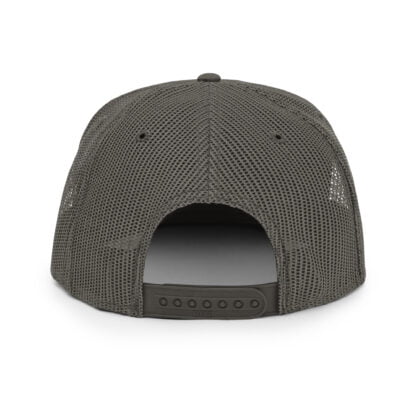 Dillo 5-Panel High Profile Mesh Back Adjustable Trucker Hat - Charcoal Grey