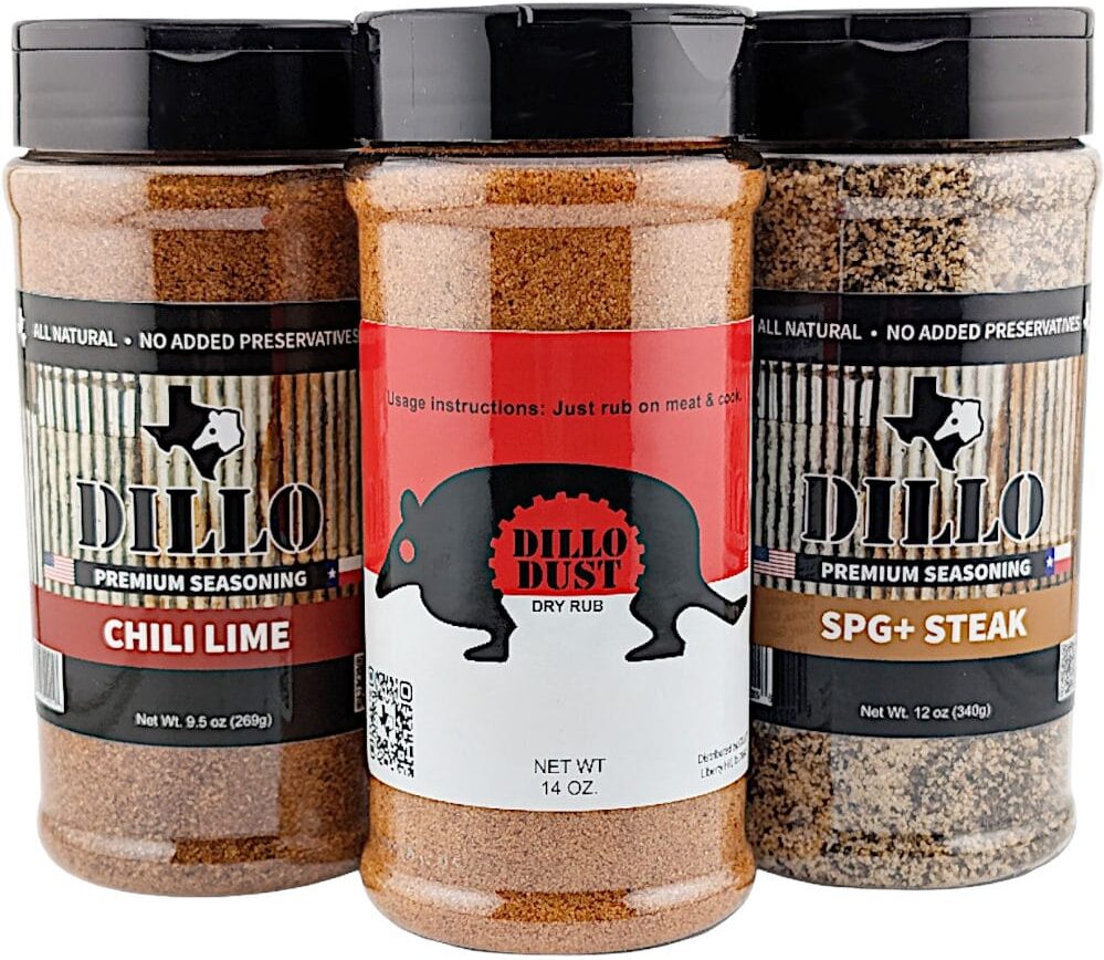 Dillo Dust Trilogy: Texas BBQ, SPG+ Steak and Chili Lime Seasoning Gift Set