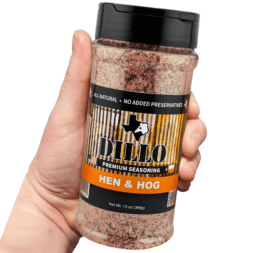 Dillo Hen & Hog Chicken and Pork Seasoning from the makers of Larue Tactical Dillo Dust