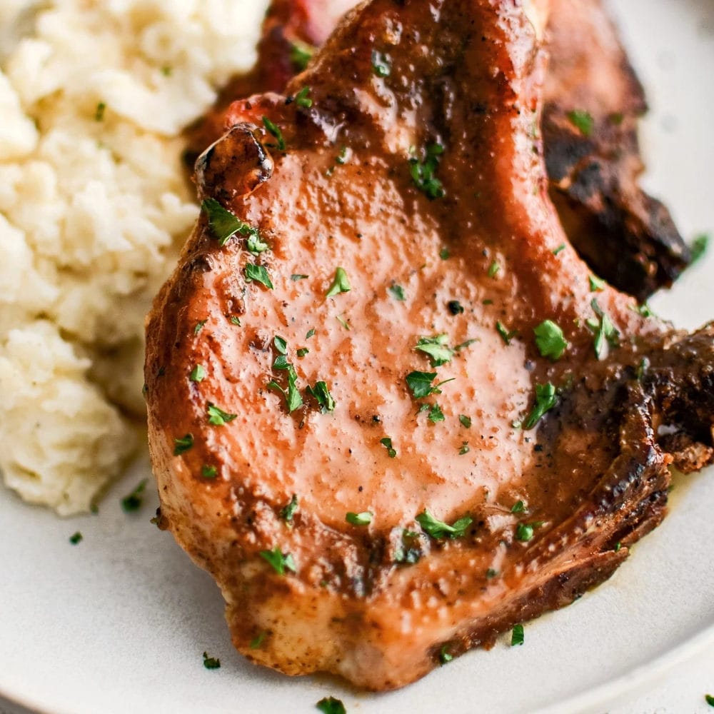 Grilled Dillo Dust Texas BBQ Pork Chops