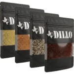 Dillo Dust Samples – BBQ, Steak, Hen-Hog & Chili Lime