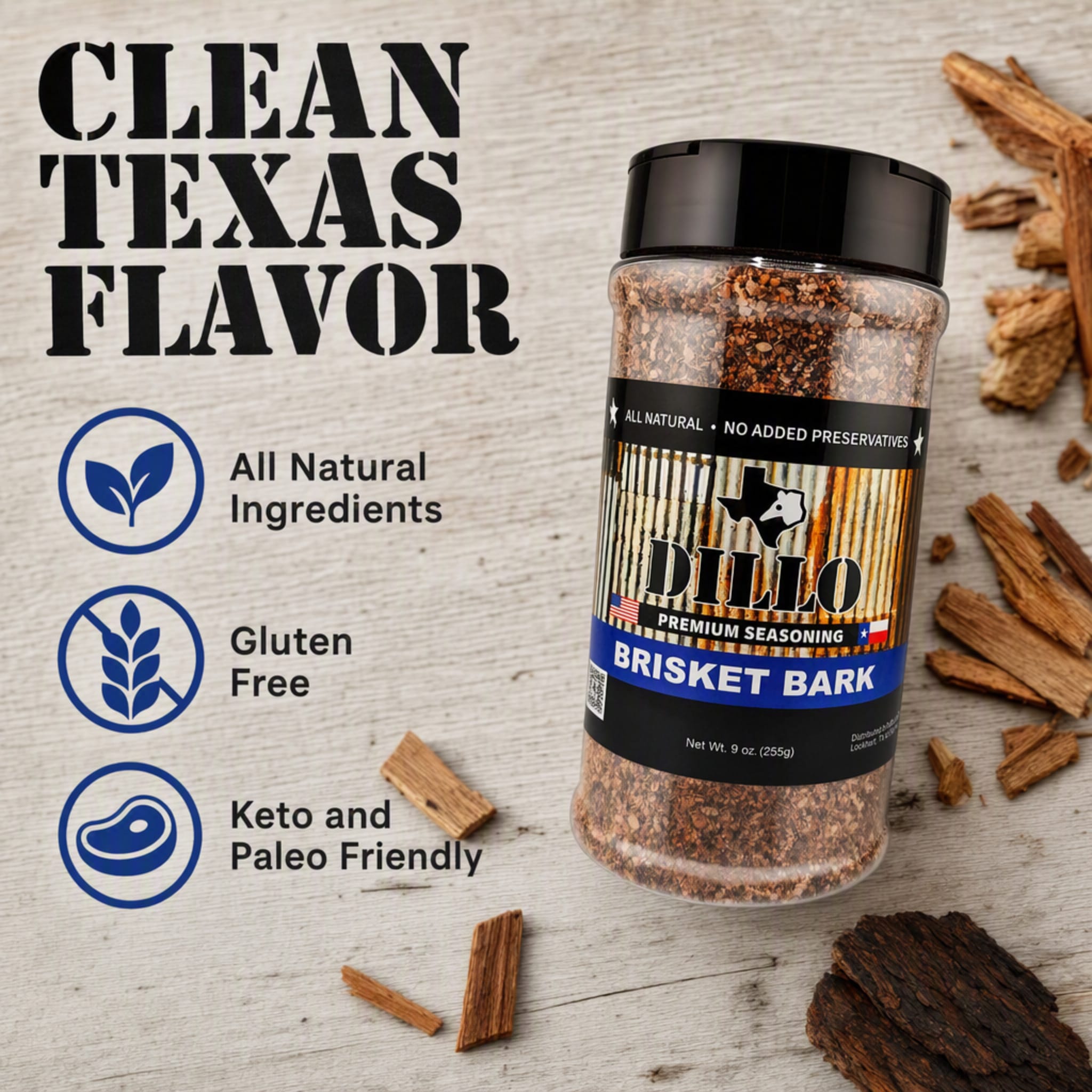 Dillo Dust Brisket Bark - Clean Texas Flavor