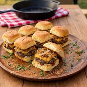 Texas BBQ Cheeseburger Sliders with Dillo® Dust
